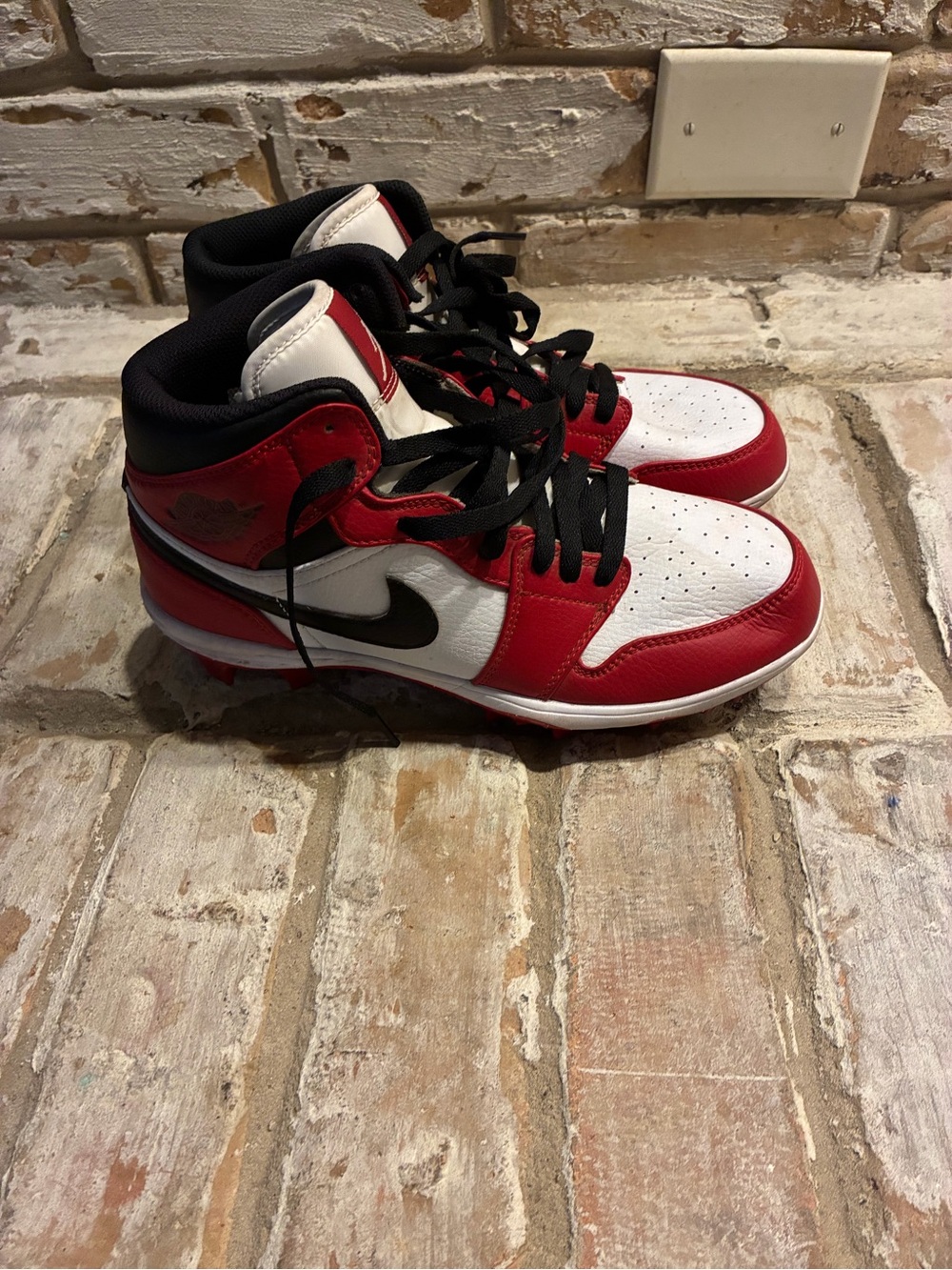 Nike Red White and Black Kids' High-Top Sneakers